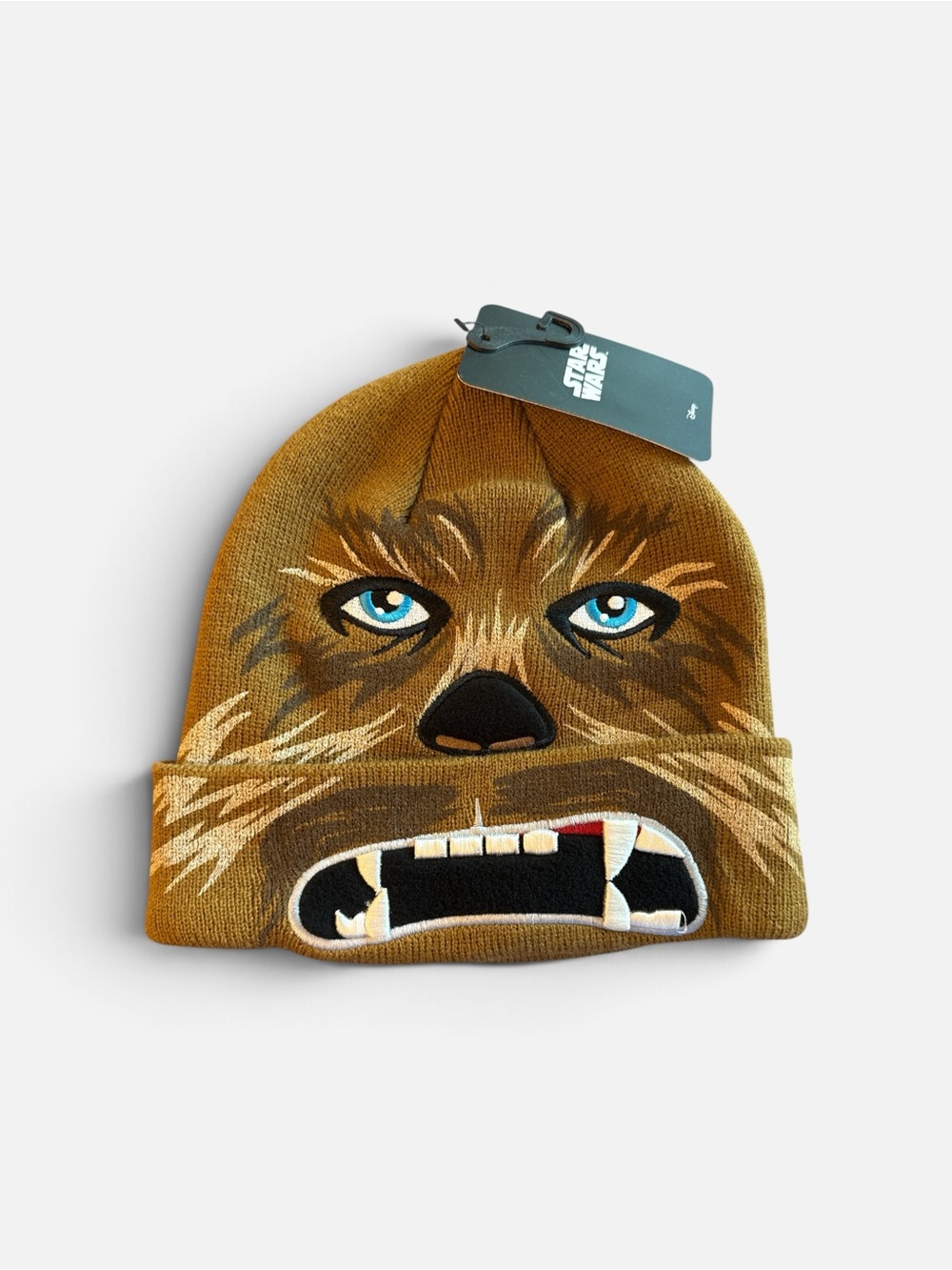 Star Wars Chewbacca Knit Beanie - Brown with Blue Eyes